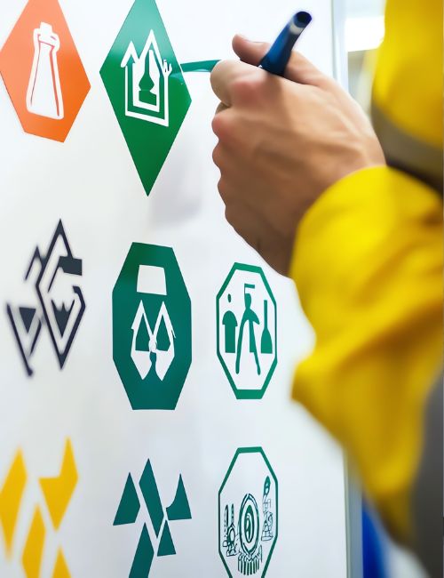 autocollants sécurité au mur